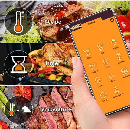TY530 BBQ Probe Wireless Bluetooth Thermometer Mobile Phone APP Kitchen Food Barbecue Oven Thermometer - DealBuddy