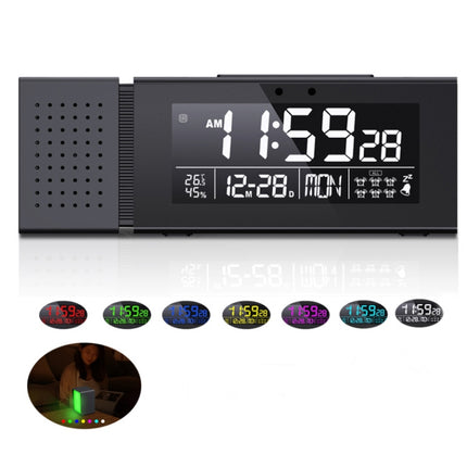 TS-P30 Multifunctional Night Light Alarm Digital Clock with FM Radio & Temperature / Humidity Display & IR Sensor Function