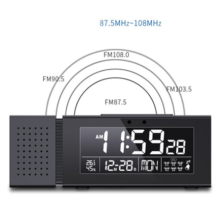 TS-P30 Multifunctional Night Light Alarm Digital Clock with FM Radio & Temperature / Humidity Display & IR Sensor Function