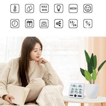 Three Dragged Multi-Function Wireless Thermometer And Hygrometer Indoor And Outdoor High-Precision Thermometer With Color Alarm - DealBuddy