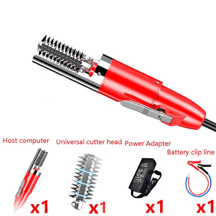 Electric Fish Scale Scraper Household Use Scraping Tool, CN Plug, Red, Black - DealBuddy