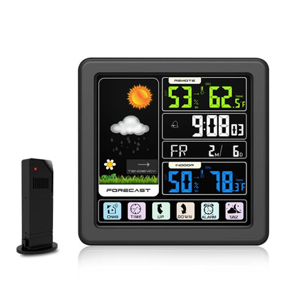 TS-3310 Wireless Weather Clock Multifunctional Color Screen Clock Creative Home Touch Screen Thermometer - DealBuddy
