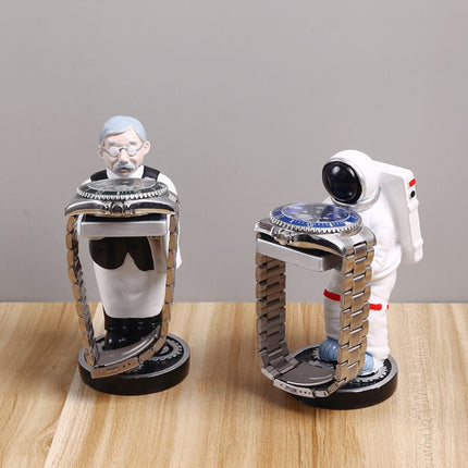Watch Shelf Support Decorative Ornaments Watch Storage Box Display Stand, Large Old Butler + Black Cover, Small Astronaut + Black Cover, Large Astronaut  + Black Cover, Small Old Butler + White Cover, Large Old Butler + White Cover                     ... - DealBuddy