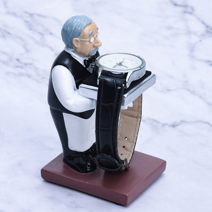 Watch Shelf Support Decorative Ornaments Watch Storage Box Display Stand, Large Old Butler + Black Cover, Small Astronaut + Black Cover, Large Astronaut  + Black Cover, Small Old Butler + White Cover, Large Old Butler + White Cover                     ... - DealBuddy