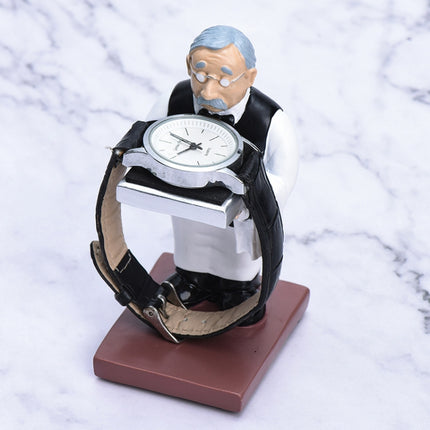 Watch Shelf Support Decorative Ornaments Watch Storage Box Display Stand, Large Old Butler + Black Cover, Small Astronaut + Black Cover, Large Astronaut  + Black Cover, Small Old Butler + White Cover, Large Old Butler + White Cover                     ... - DealBuddy