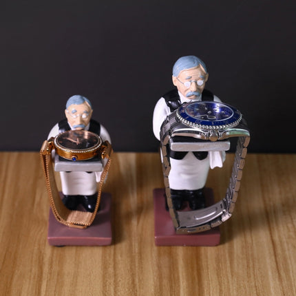 Watch Shelf Support Decorative Ornaments Watch Storage Box Display Stand, Large Old Butler + Black Cover, Small Astronaut + Black Cover, Large Astronaut  + Black Cover, Small Old Butler + White Cover, Large Old Butler + White Cover                     ... - DealBuddy