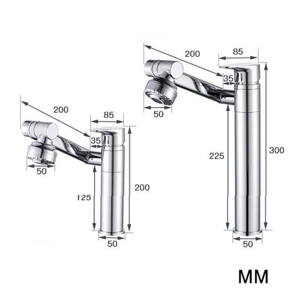 Universal Swivel Faucet Bathroom Hot & Cold Dual-Out Mode Faucet