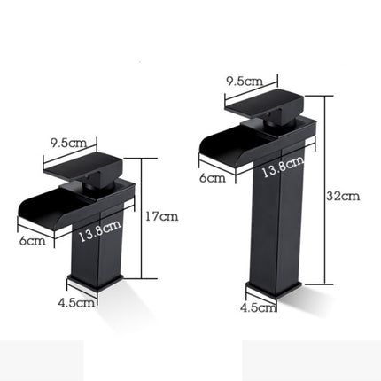 Bathroom Wide Mouth Faucet Square Sink Single Hole Basin Faucet
