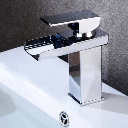 Bathroom Wide Mouth Faucet Square Sink Single Hole Basin Faucet - DealBuddy