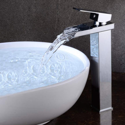 Bathroom Wide Mouth Faucet Square Sink Single Hole Basin Faucet - DealBuddy