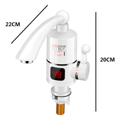 Digital Display Electric Heating Faucet Instant Hot Water Heater EU Plug, Digital Display Horizontal Tube, Digital Display Elbow, Digital Horizontal Tube With Leakage Protection, Digital Elbow With Leakage Protection, Lamp Display Elbow                ... - DealBuddy
