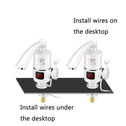 Digital Display Electric Heating Faucet Instant Hot Water Heater EU Plug