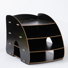 Office Supplies Curved Desktop A4 Storage Box Wooden File Rack Data Rack Shelf - DealBuddy