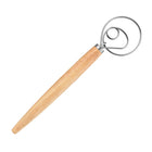 2 PCS 13 Inch Oak Handle Flour Mixer Dough Stainless Steel Mixing Rod Coil Whisk, Single Circle Agitator, Double Circle Agitator, Three Circle Agitator - DealBuddy
