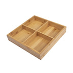 Large Four Grid Bamboo Plate