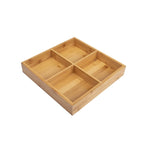 Medium Four Grid Bamboo Plate