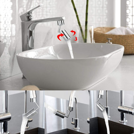 720-Degree Universal Rotating Faucet Anti-Splash Spout Filter Dual-Function Faucet, Two Sections - DealBuddy