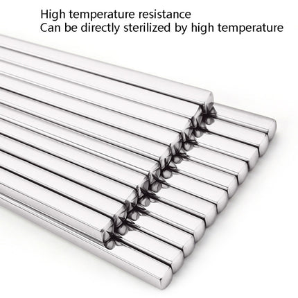 1 Pairs 304 Stainless Steel Chopsticks Non-Slip Tableware Adult Chopsticks