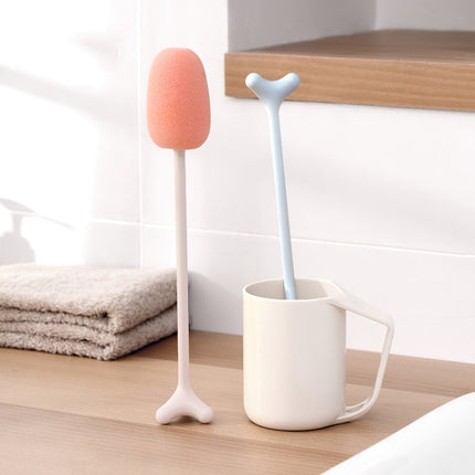 Long Handle Vertical Cup Brush Baby Bottle Sponge Cleaning Brush, Length: 29cm