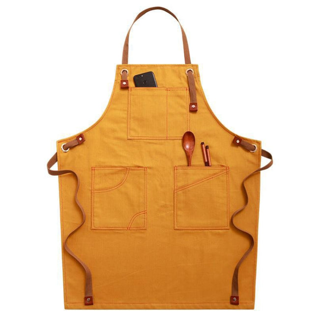Household Denim Apron Barista Floral Tea Shop Barber Work Clothes, Adult Version, for Children 47cm, for Children 57cm - DealBuddy