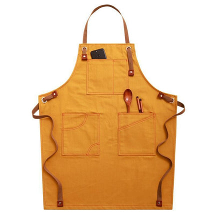 Household Denim Apron Barista Floral Tea Shop Barber Work Clothes, Adult Version, for Children 47cm, for Children 57cm - DealBuddy