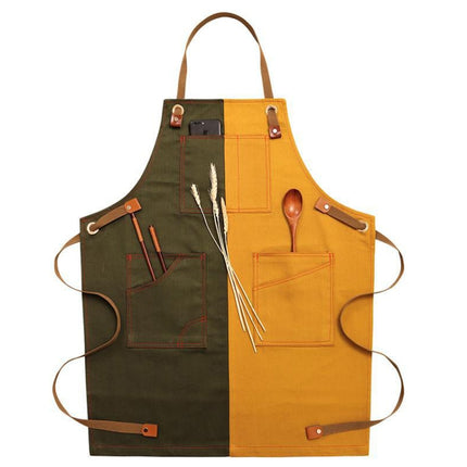 Household Denim Apron Barista Floral Tea Shop Barber Work Clothes, Adult Version, for Children 47cm, for Children 57cm - DealBuddy