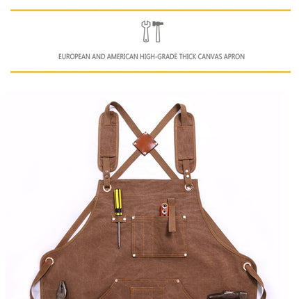 Canvas Apron Barber Roasting Cafe Gardening Woodworking Men And Women Work Clothes, Adult Models, For Children 47cm, For Children 57cm - DealBuddy