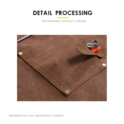 Canvas Apron Barber Roasting Cafe Gardening Woodworking Men And Women Work Clothes, Adult Models, For Children 47cm, For Children 57cm - DealBuddy