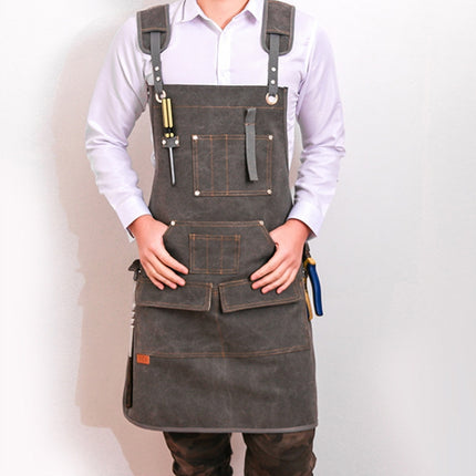Canvas Apron Barber Roasting Cafe Gardening Woodworking Men And Women Work Clothes, Adult Models, For Children 47cm, For Children 57cm - DealBuddy