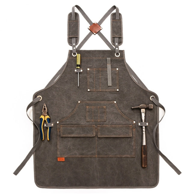 Canvas Apron Barber Roasting Cafe Gardening Woodworking Men And Women Work Clothes, Adult Models, For Children 47cm, For Children 57cm - DealBuddy