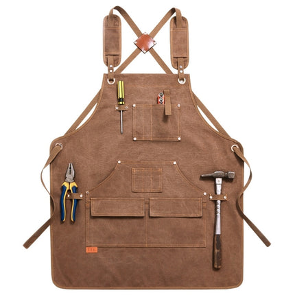 Canvas Apron Barber Roasting Cafe Gardening Woodworking Men And Women Work Clothes, Adult Models, For Children 47cm, For Children 57cm - DealBuddy