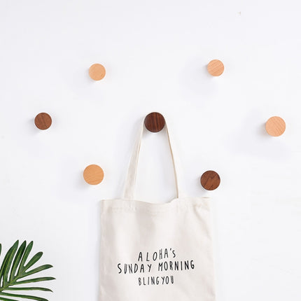 5 in 1 Solid Wood Coat Hook Wall Nail-Free Strong Sticky Hook