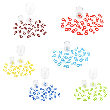 Silicone Wine Glass Letter Mark Pendant