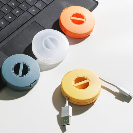 Round Data Cable Storage Box Earphone Storage Collection Box