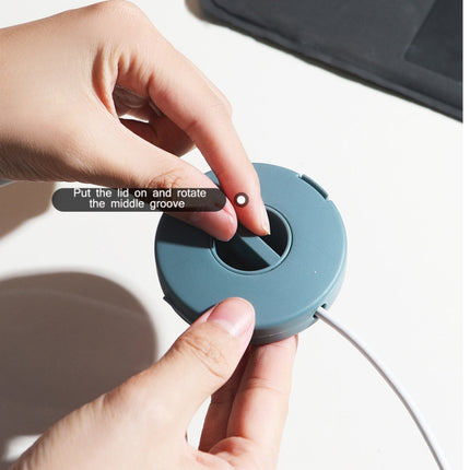 Round Data Cable Storage Box Earphone Storage Collection Box