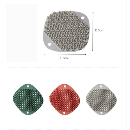 2 PCS Multifunctional Silicone Cleaning Brush Non-Oily Kitchen Cleaning Scouring Pad, Honey Bud Red, Bamboo Green, Pine Gray - DealBuddy