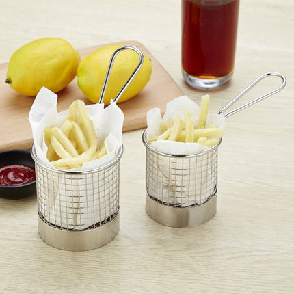 Stainless Steel Mini Fries Basket Restaurant Snack Bread Plate, J13446S, J13446L, J13443S, J13443L, J13447M, J13448S, J13448L, J13442S, J13449 - DealBuddy