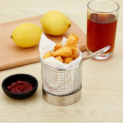 Stainless Steel Mini Fries Basket Restaurant Snack Bread Plate, J13446S, J13446L, J13443S, J13443L, J13447M, J13448S, J13448L, J13442S, J13449 - DealBuddy