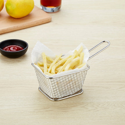Stainless Steel Mini Fries Basket Restaurant Snack Bread Plate, J13446S, J13446L, J13443S, J13443L, J13447M, J13448S, J13448L, J13442S, J13449 - DealBuddy