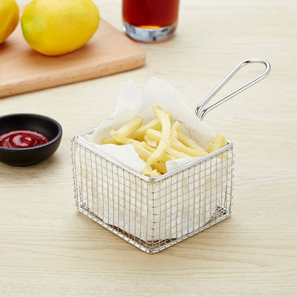 Stainless Steel Mini Fries Basket Restaurant Snack Bread Plate, J13446S, J13446L, J13443S, J13443L, J13447M, J13448S, J13448L, J13442S, J13449 - DealBuddy