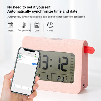 ZKLiLi Lazy Snooze Applet Alarm Clock Bedside Bluetooth Multifunctional Silent Digital Alarm Clock