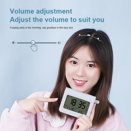 ZKLiLi Lazy Snooze Applet Alarm Clock Bedside Bluetooth Multifunctional Silent Digital Alarm Clock