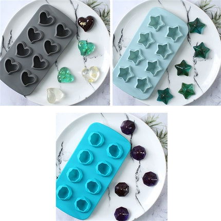 2 PCS Creative Silicone Ice Tray Mold 8 Continuous Mould Home-Made DIY Ice Tray Box, Style:, Brick  (Blue), Brick (Candy Color), Brick  (Jelly), Heart-shaped(Candy Effect), Heart-shaped(Jelly Effect), Five-star (Candy Effect)                           ... - DealBuddy