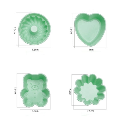 Creative DIY Silicone Cake Cup Muffin Cup Baking Mold,Style: Bear  (Macron Pink), Flower-shaped  (Macron Green), Flower-shaped (Macron Pink), Flower-shaped  (Candy Color), Hollow  (Macron Cyan), Hollow  (Macron Pink), Hollow  (Candy Color)             ... - DealBuddy