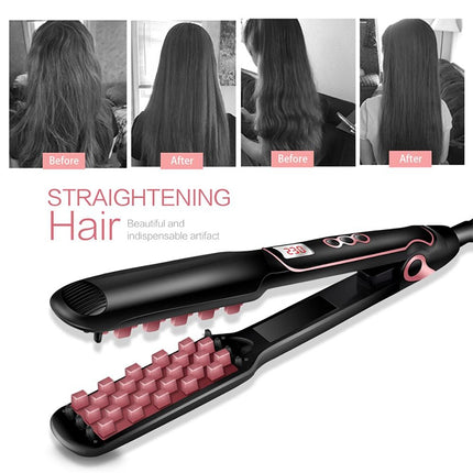 Multi-functional Long & Short Hair Styling Iron Ceramic Tourmaline Volumizing Hair Iron - DealBuddy