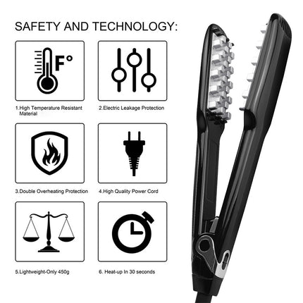 Multi-functional Long & Short Hair Styling Iron Ceramic Tourmaline Volumizing Hair Iron - DealBuddy
