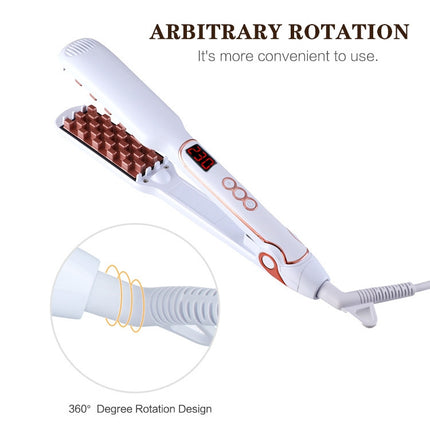 Multi-functional Long & Short Hair Styling Iron Ceramic Tourmaline Volumizing Hair Iron - DealBuddy