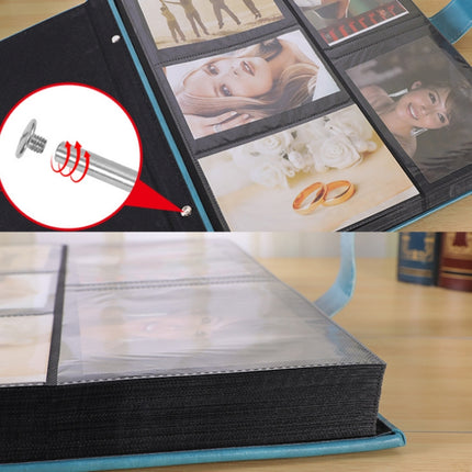 6 inch 500 Sheets Interstitial PP Album PU Leather Retro Bronzing Cover Photo Album