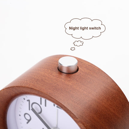 Solid Wood Silent Snooze Alarm Clock with Pointer