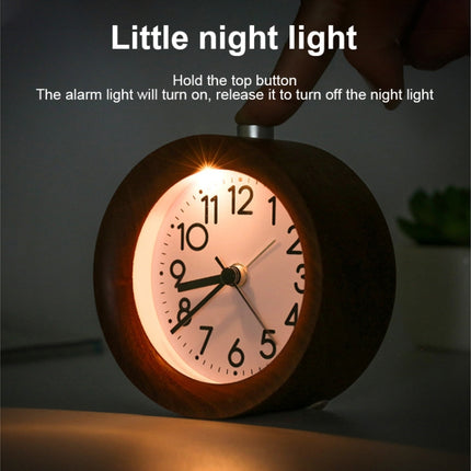 Solid Wood Silent Snooze Alarm Clock with Pointer